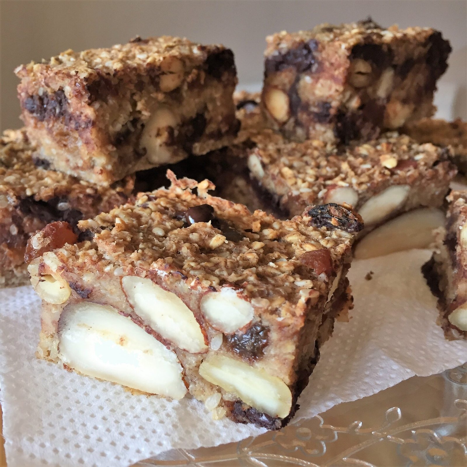 Fruit and nut refined sugar free chocolate oat bars - Recipes from a ...